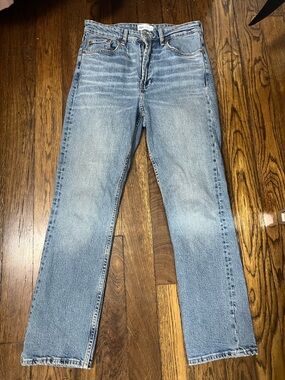 Zara Straight-Leg Light Blue Jeans